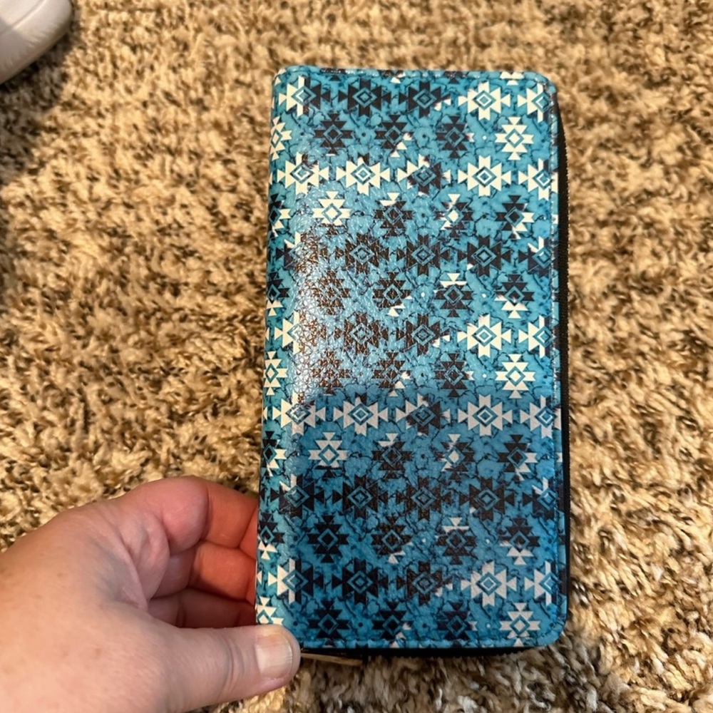 Blue Patterned Wallet